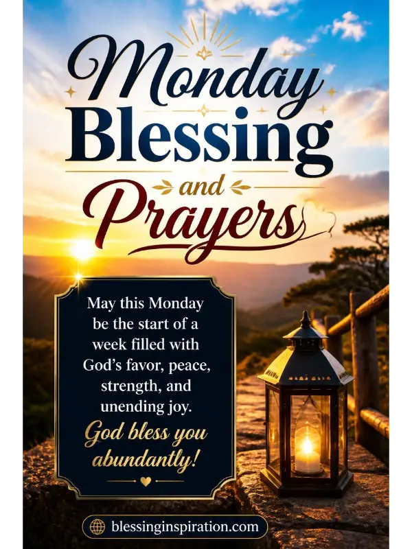 Monday Blessing and Prayers