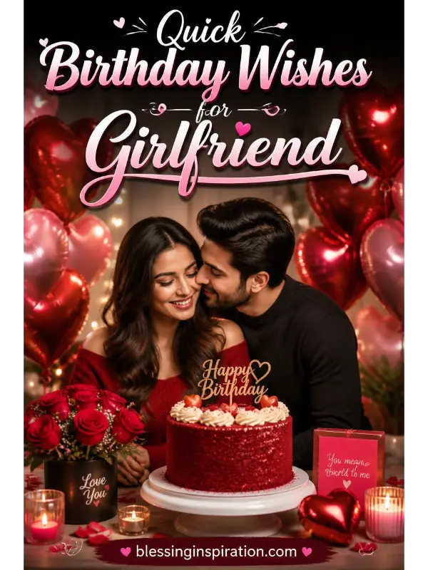 Quick Birthday Wishes for Girlfriend