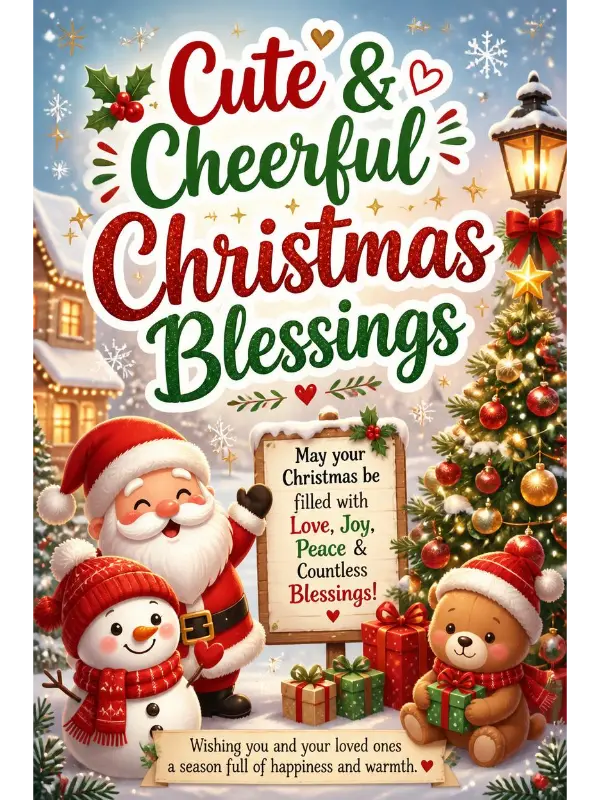 Cute & Cheerful Christmas Blessings