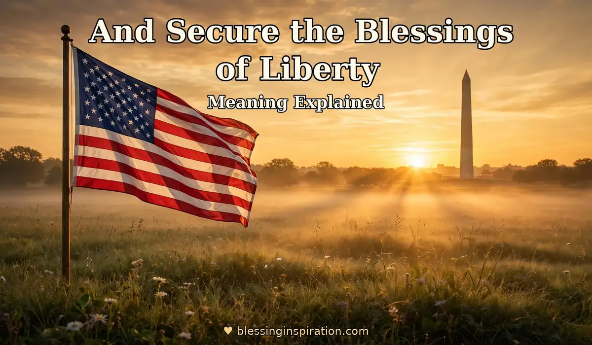 And Secure the Blessings of Liberty to Ourselves and Our Posterity: Meaning Explained