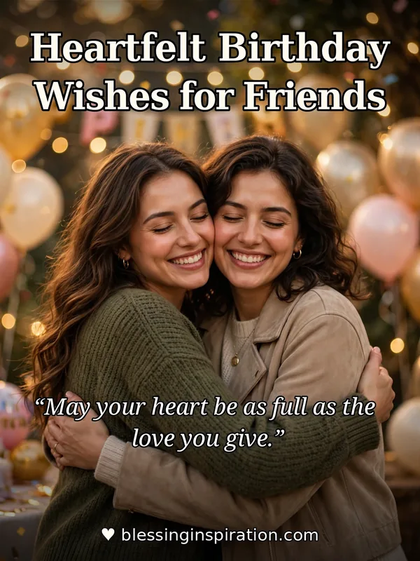 Heartfelt Birthday Wishes for Friends