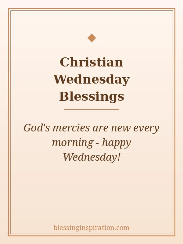 Christian Wednesday Blessings