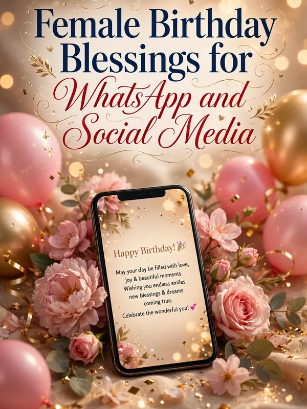 Female Birthday Blessings for WhatsApp, Facebook and Instagram