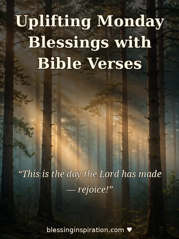 Uplifting Monday Blessings with Bible Verses