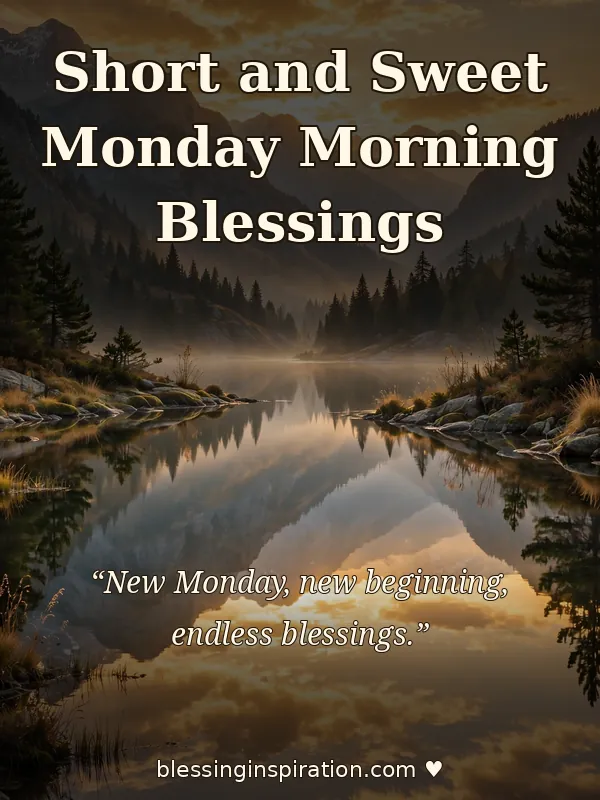 Short and Sweet Monday Morning Blessings