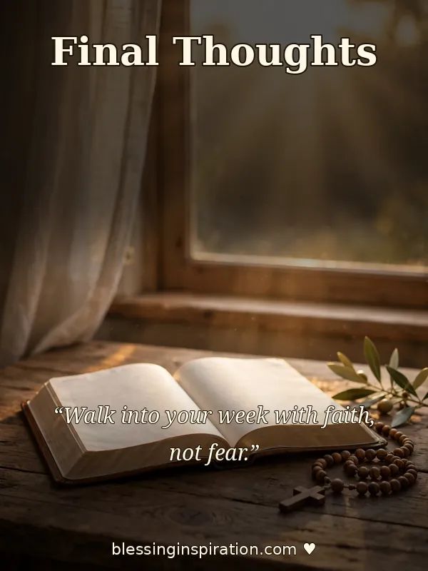 Final Thoughts: Start Your Week with Faith
