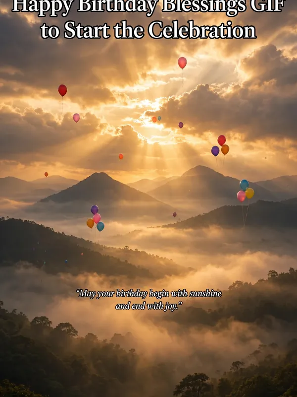 Happy Birthday Blessings GIF to Start the Celebration