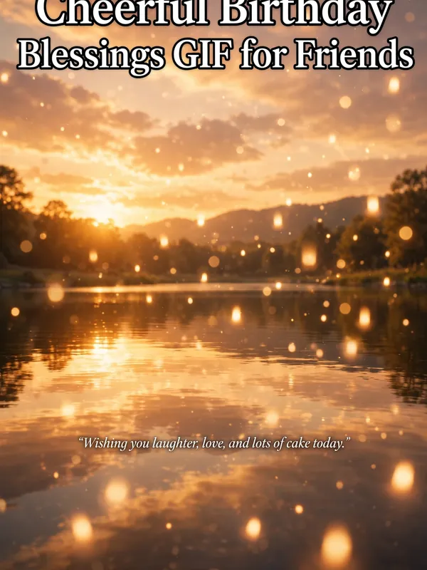Cheerful Birthday Blessings GIF for Friends