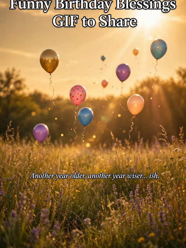 Funny Birthday Blessings GIF to Share