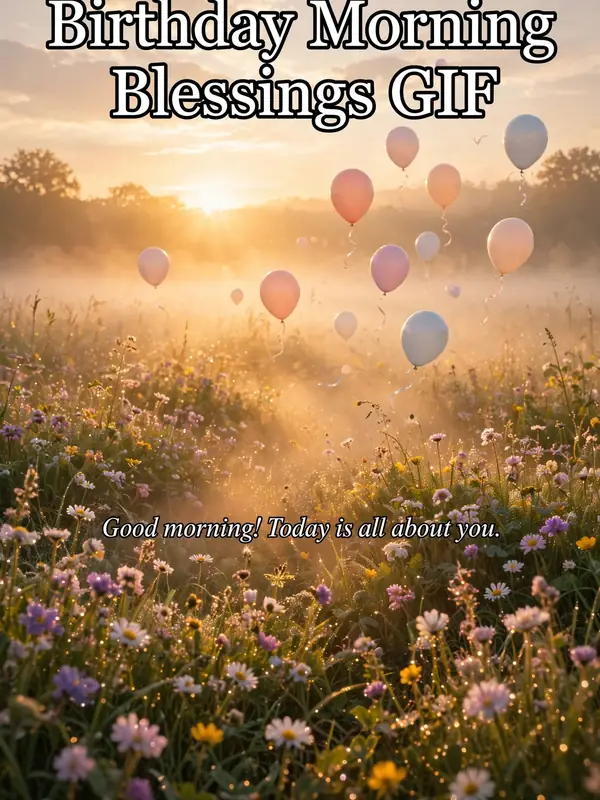 Birthday Morning Blessings GIF