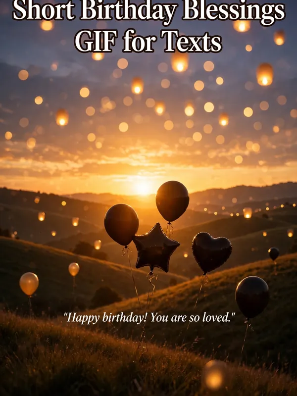 Short Birthday Blessings GIF for Texts