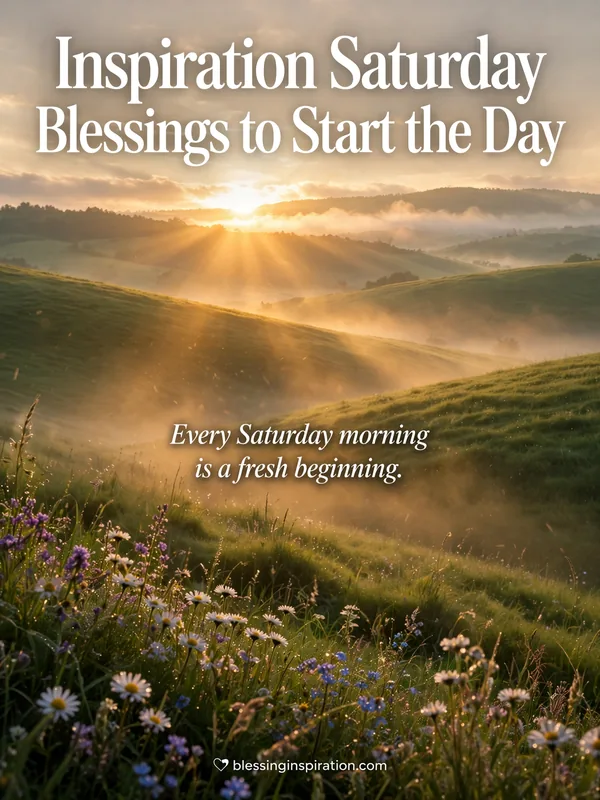 Inspiration Saturday Blessings to Start the Day