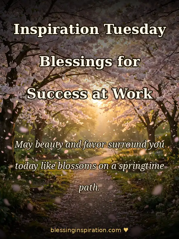 Inspiration Tuesday Blessings for Success at Work