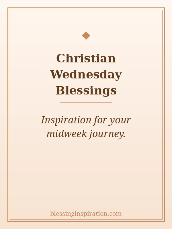 Christian Wednesday Blessings