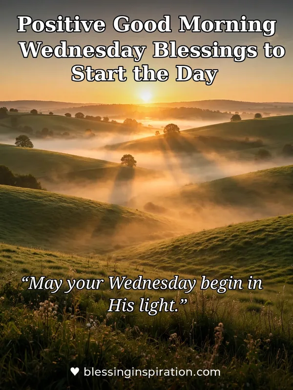 Positive Good Morning Wednesday Blessings to Start the Day