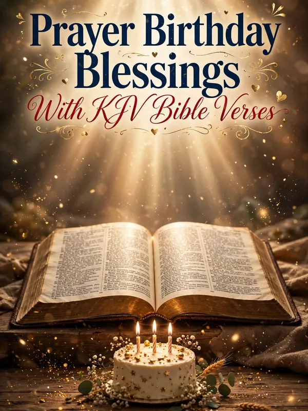 Prayer Birthday Blessings With KJV Bible Verses