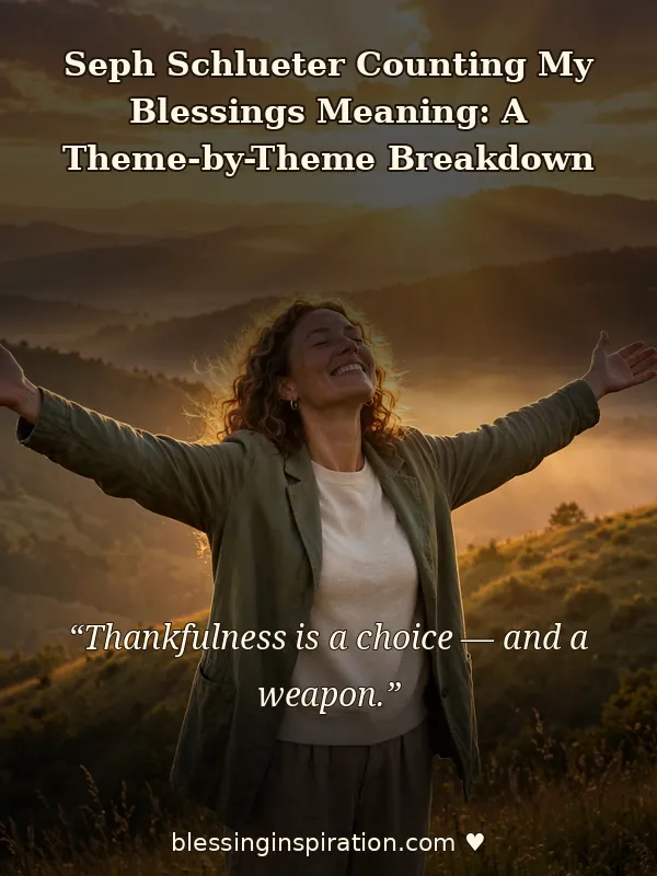Seph Schlueter Counting My Blessings Meaning: A Theme-by-Theme Breakdown