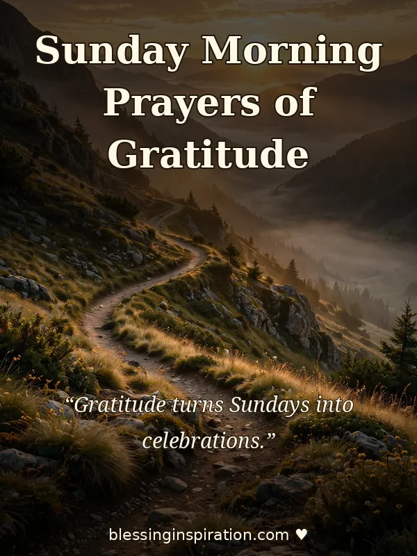 Sunday Morning Prayers of Gratitude