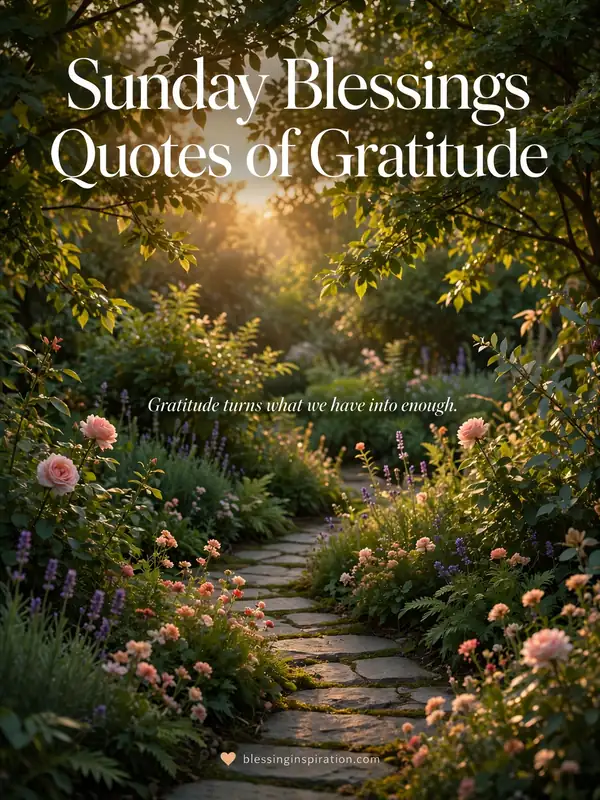 Sunday Blessings Quotes of Gratitude