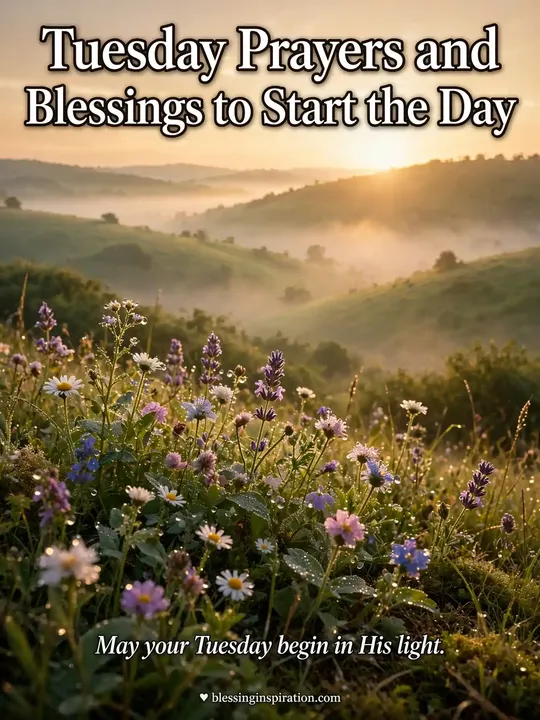 Tuesday Prayers and Blessings to Start the Day