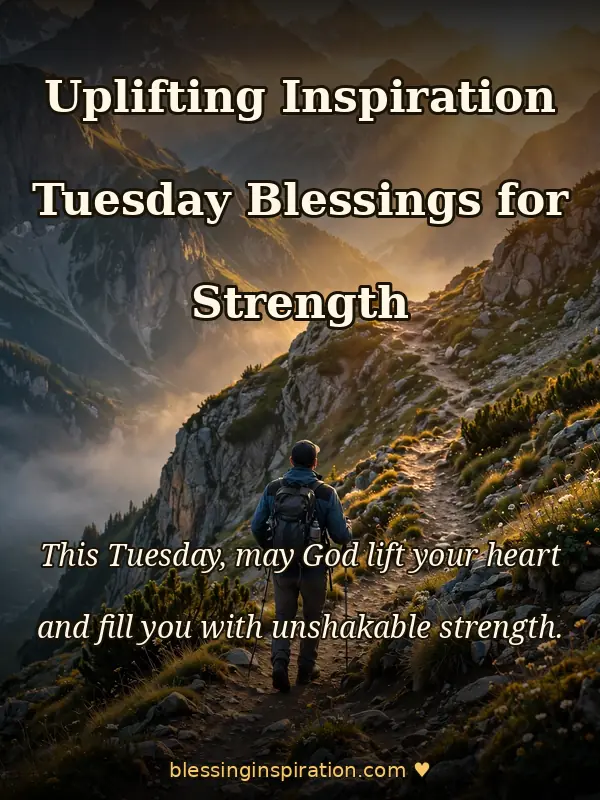 Uplifting Inspiration Tuesday Blessings for Strength