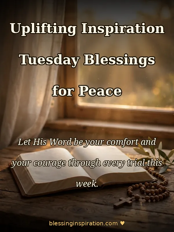 Uplifting Inspiration Tuesday Blessings for Peace