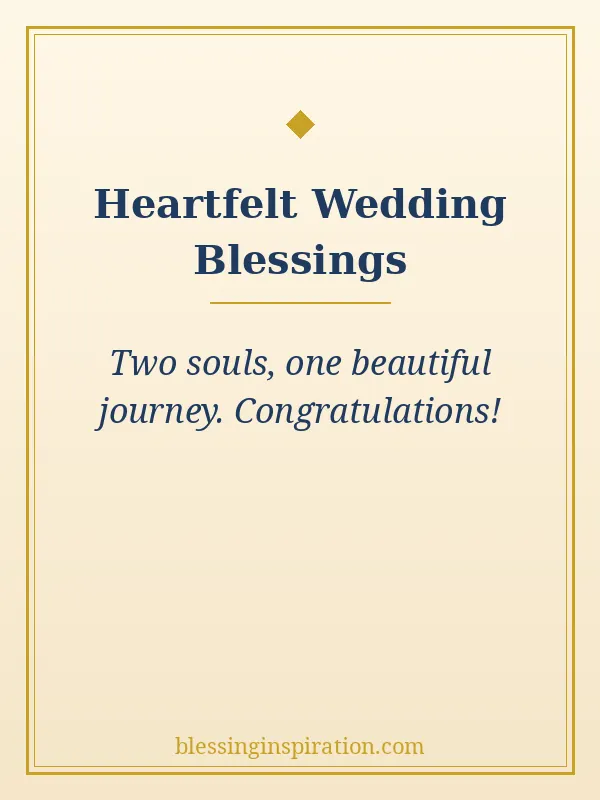 Heartfelt Wedding Blessings