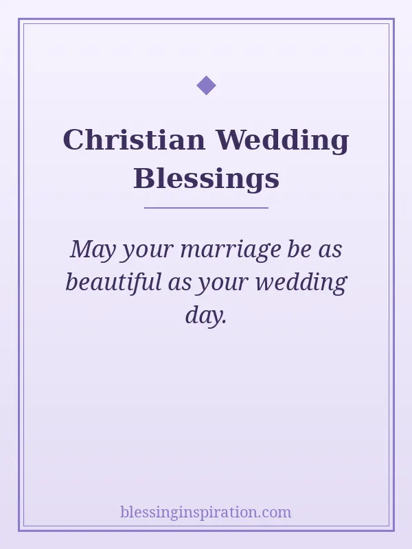 Christian Wedding Blessings
