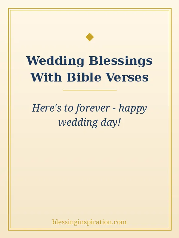 Wedding Blessings With Bible Verses
