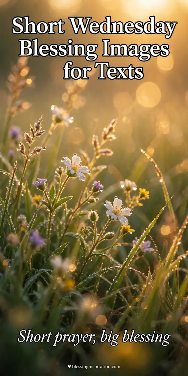 Short Wednesday Blessing Images for Texts